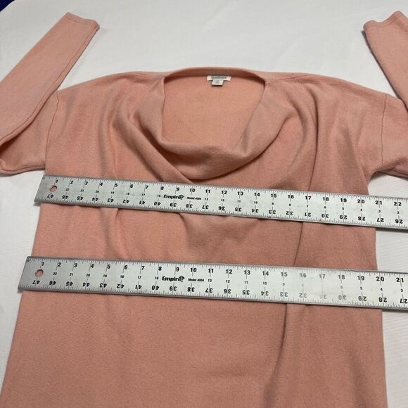 Sundance Women's 100% Cashmere Sweater Size M Oversized Pink Cowl Neck Long Slv - Picture 6 of 11
